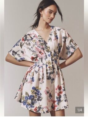 Anthropologie linen mini dress by Exquise MP